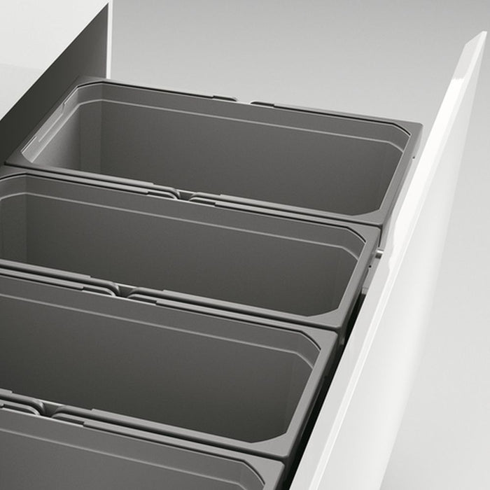 Naber | Cox® Box 350 S 1000-4 Abfallsammler für vorhandene Auszüge hellgrau