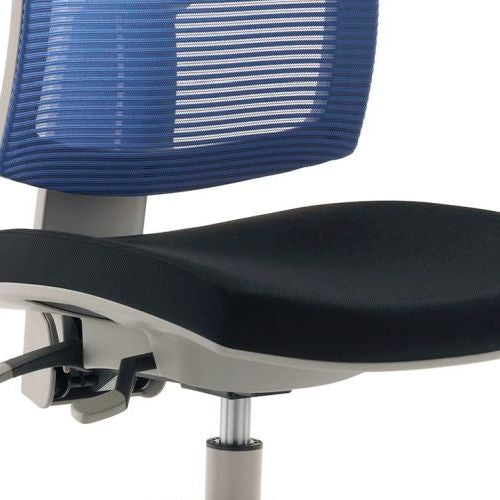 Kinder |  und Jugenddrehstuhl myFLEXO, 4 18 Jahre | Schwarz Blau | Gestell Grau