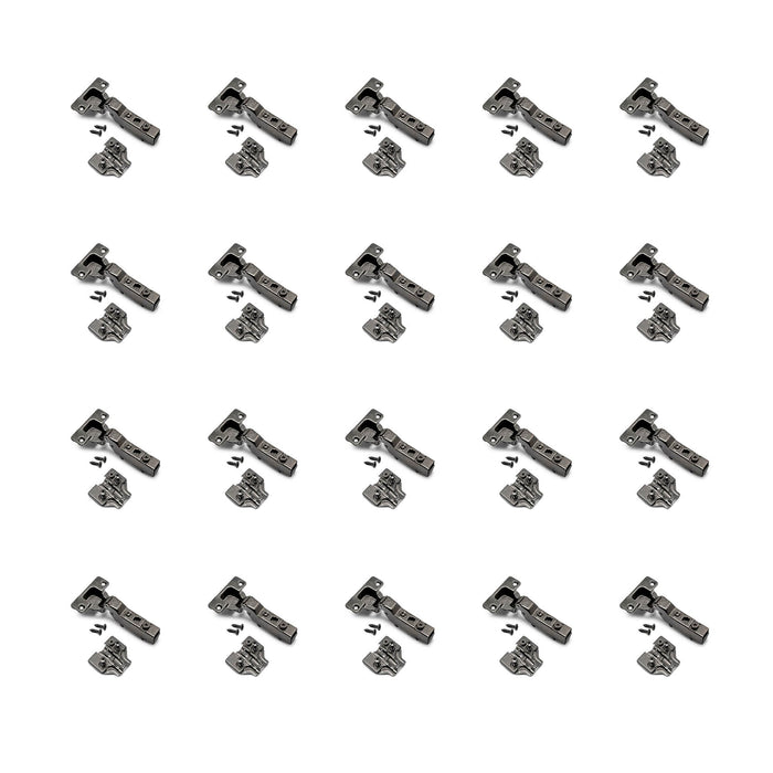 Emuca | Kit von 20 Topfscharniere X91 telanschlag Schließautomatik Euro-Extras, H 0, Vernickelt, Titan-Ausführung