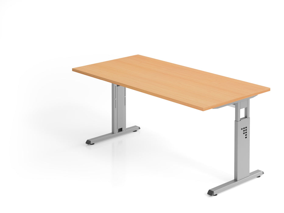Hammerbacher | Schreibtisch C-Fuß 160x80cm Buche / Silber