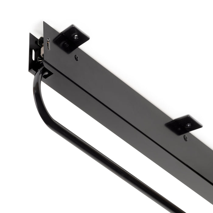 Emuca | Ausziehbarer Kleiderstange T Schränke Self, 800, Schwarz, Stahl Kunststoff