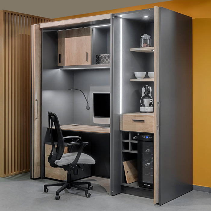 LED Point Türsensor DOPPELT (Annäherung) (240V AC), Kunststoff, Grau metallic