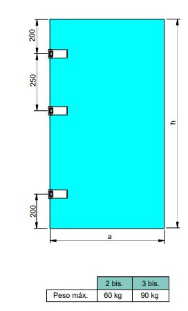 Scharnier Glastür Blende, horizontales Scharnier 40mm Spatel, 8-12mm Tür, Aluminium Stahl, grau metallic