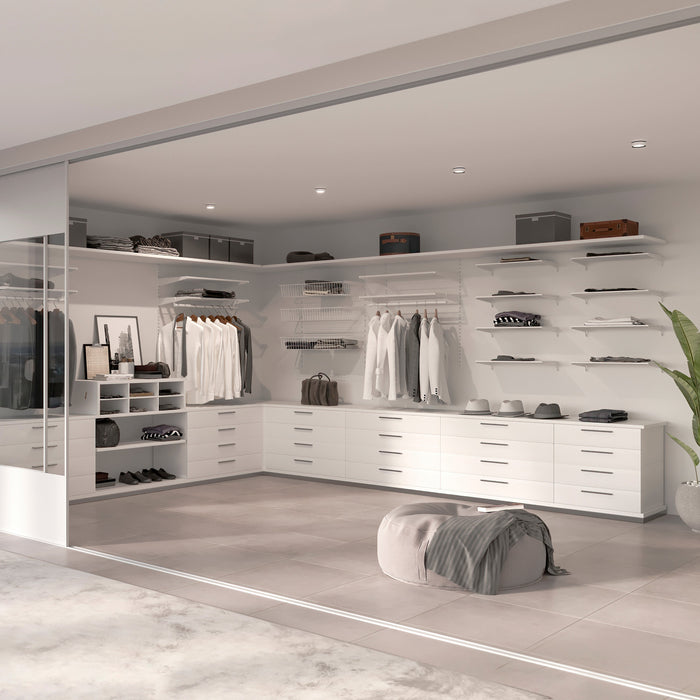 Satz von 4 Regalen Halterungen Platten die Wandmontage Jagmet, L 280mm, Stahl, Weiß lackiert