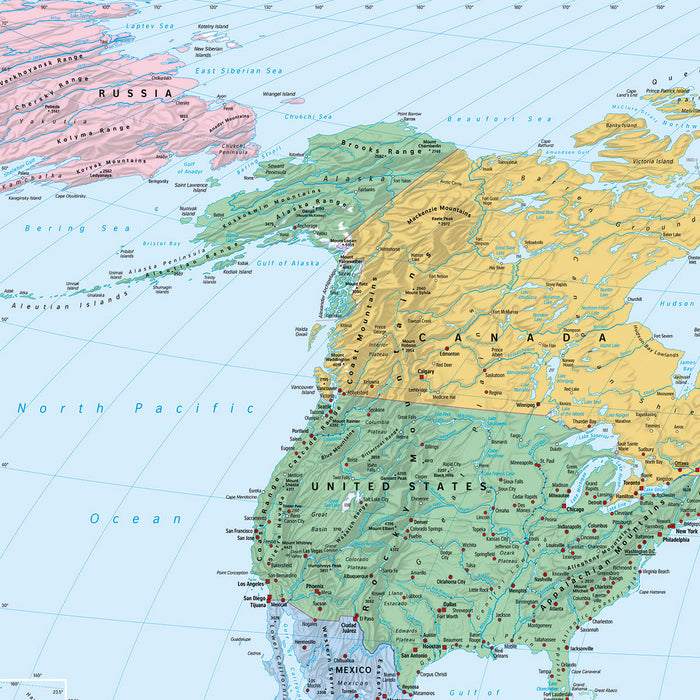 Papier Fototapete | World Map | 270 x 188 cm