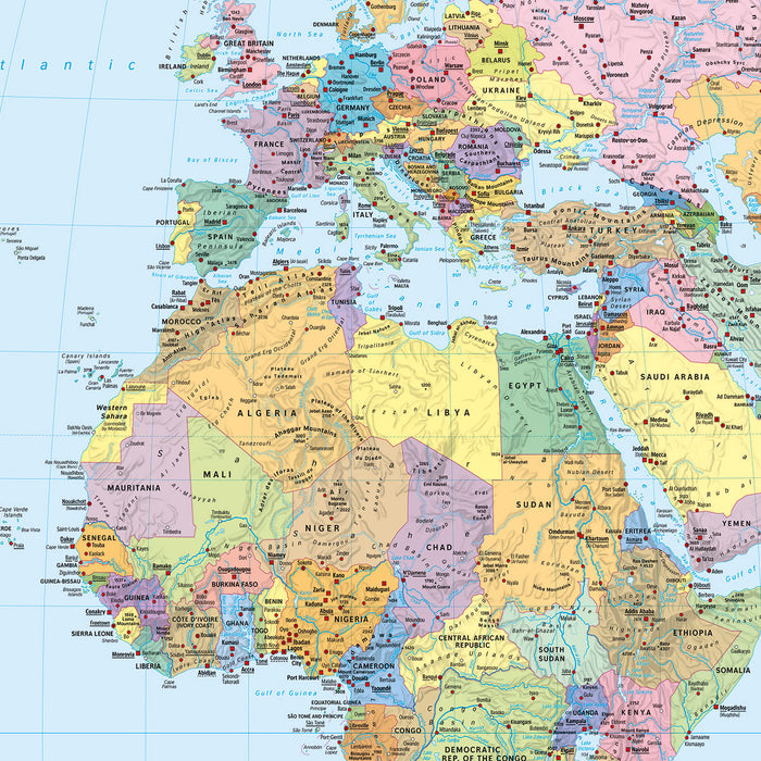 Papier Fototapete | World Map | 270 x 188 cm