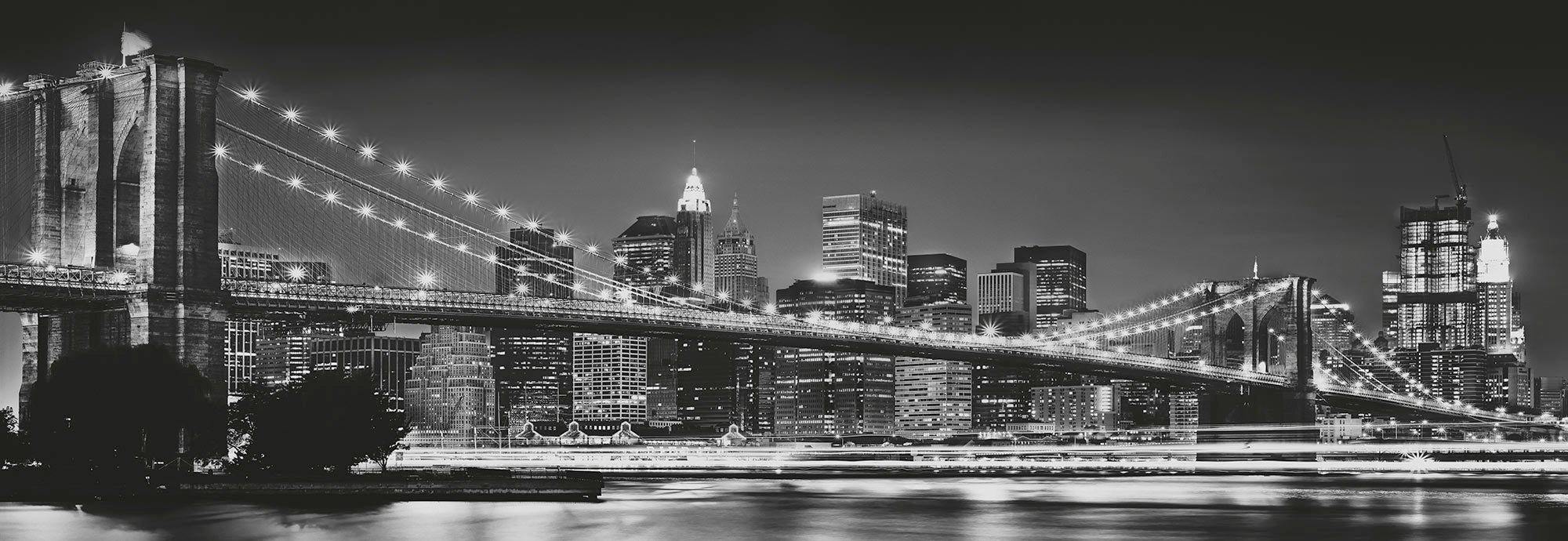 Papier Fototapete | Brooklyn Bridge | 368 x 127 cm