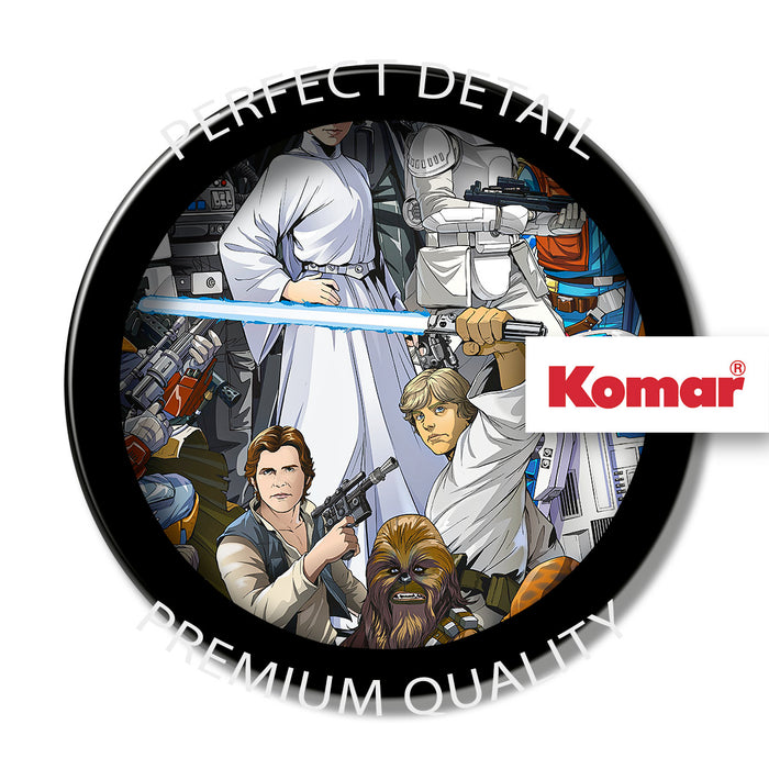 Komar NEU | Papier Fototapete - STAR WARS Classic Cartoon Collage - Größe 184 x 254 cm
