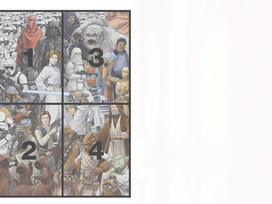 Papier Fototapete | STAR WARS Classic Cartoon Collage | 184 x 254 cm