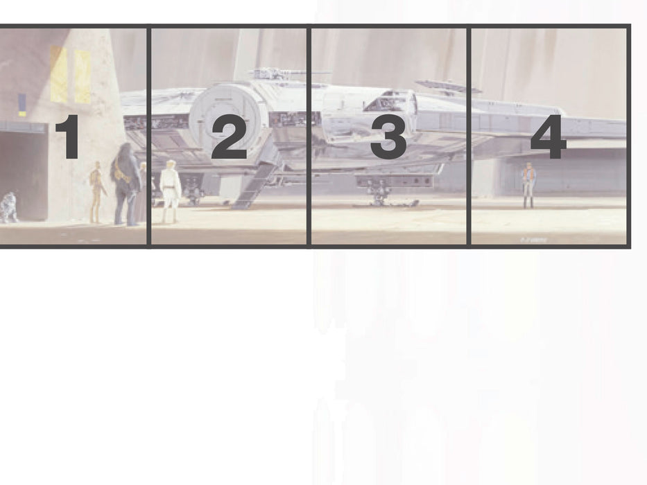 Papier Fototapete | STAR WARS Classic RMQ Millennium Falcon | 368 x 127 cm