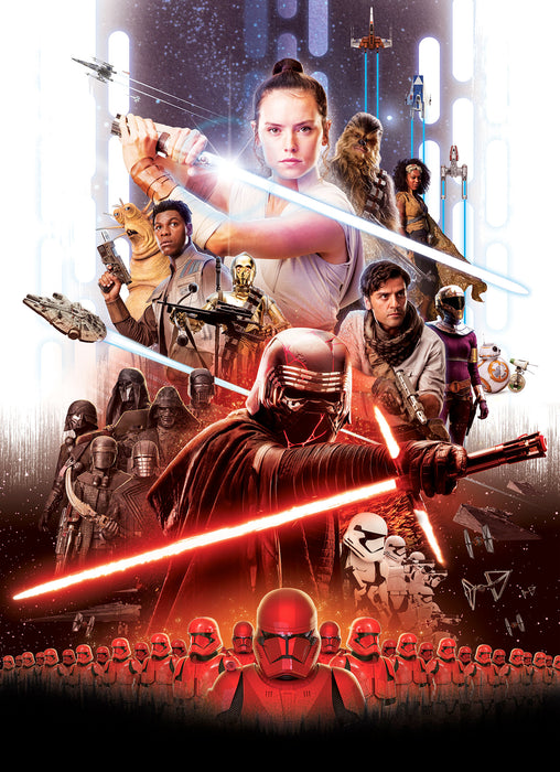 Papier Fototapete | STAR WARS EP9 Movie Poster Rey | 184 x 254 cm