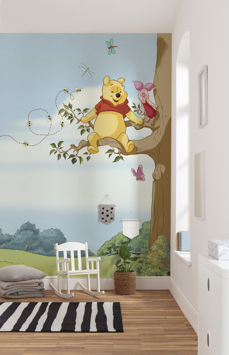 Papier Fototapete | Winnie the Pooh Tree | 184 x 254 cm