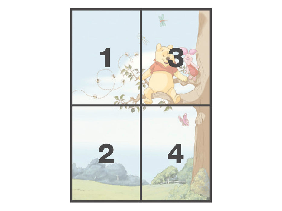 Papier Fototapete | Winnie the Pooh Tree | 184 x 254 cm