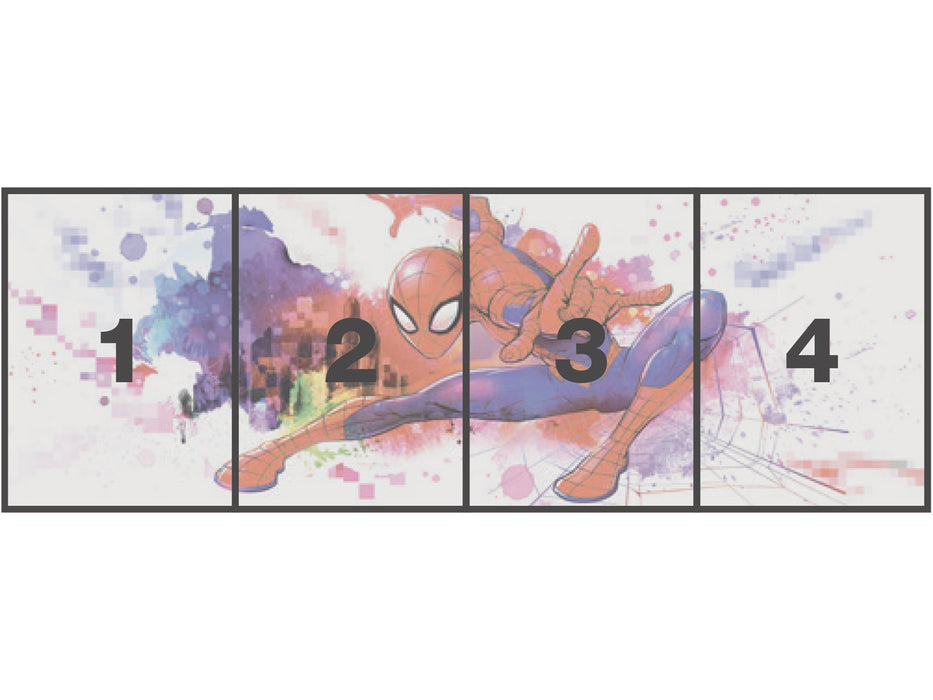 Papier Fototapete | Spider | Man Graffiti Art | 368 x 127 cm