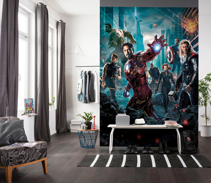 Komar NEU | Papier Fototapete - Avengers-Movie-Poster - Größe 184 x 254 cm