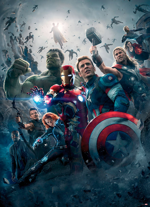 Komar NEU | Papier Fototapete - Avengers-Age-of-Ultron-Movie-Poster - Größe 184 x 254 cm
