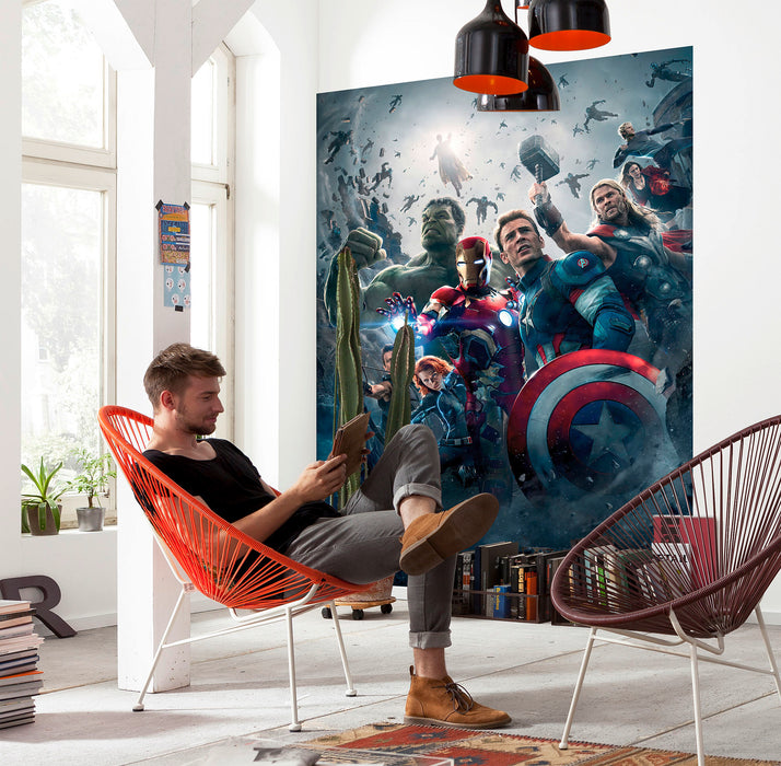 Komar NEU | Papier Fototapete - Avengers-Age-of-Ultron-Movie-Poster - Größe 184 x 254 cm