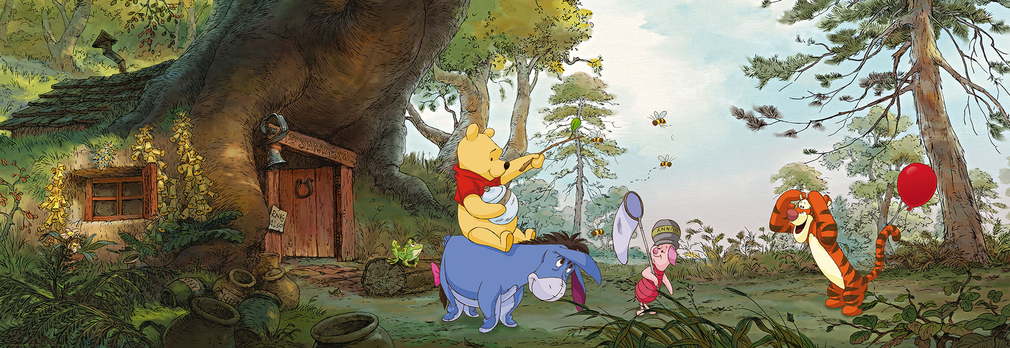 Papier Fototapete | Pooh's House | 368 x 127 cm