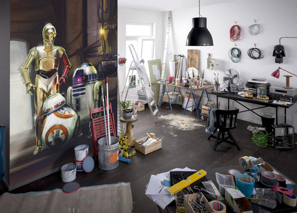 Papier Fototapete | STAR WARS Three Droids | 184 x 254 cm