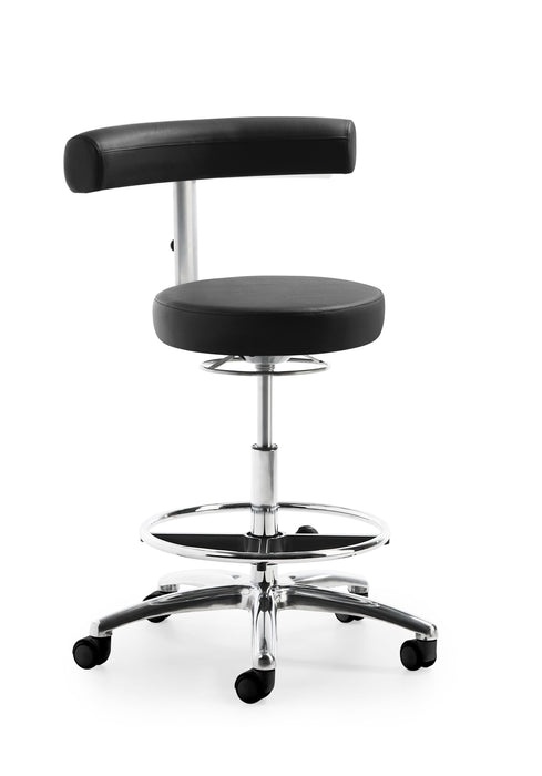 Funktionsdrehstuhl mit extra hohem Lift 1281 | Gestell Lichtgrau/Aluminium poliert