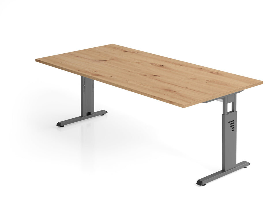 Hammerbacher | Schreibtisch C-Fuß 200x100cm Asteiche / Graphit