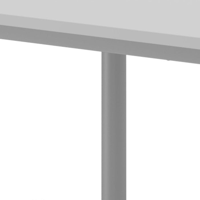 Hammerbacher | Schreibtisch 4Fuß-rd.120x80cm Grau / Silber