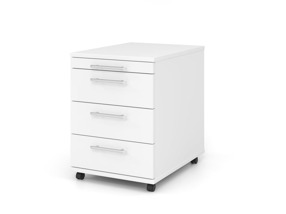 Hammerbacher | Rollcontainer 58cm, 3 Schübe RE Weiß