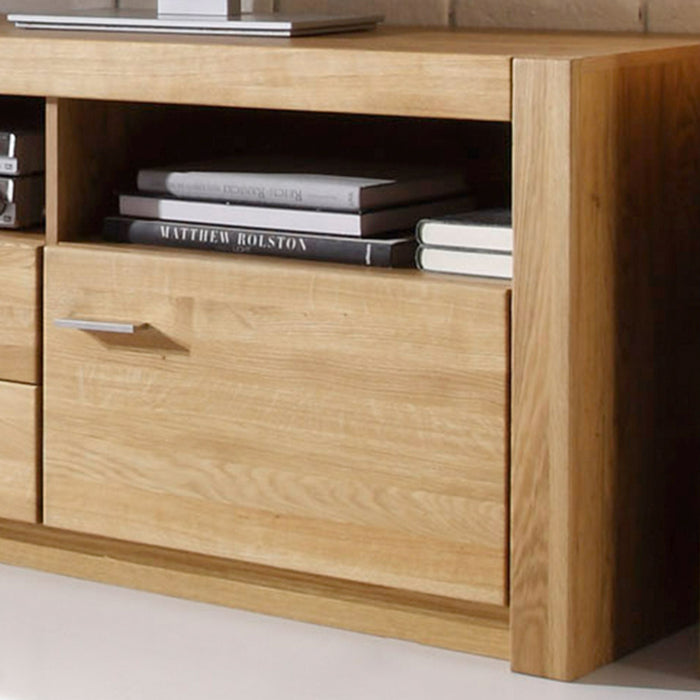 Hometrend | Hartford VC-01 Wohnkombination | 4-teilig | Asteiche massiv geölt / Wild Eiche