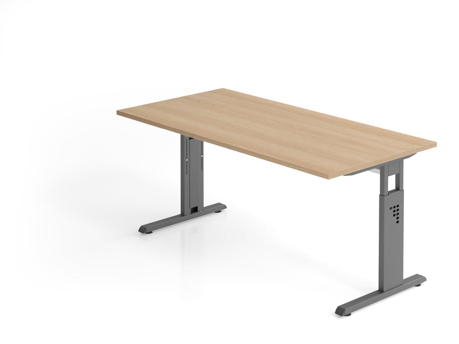 Hammerbacher | Schreibtisch C-Fuß 160x80cm Eiche / Graphit