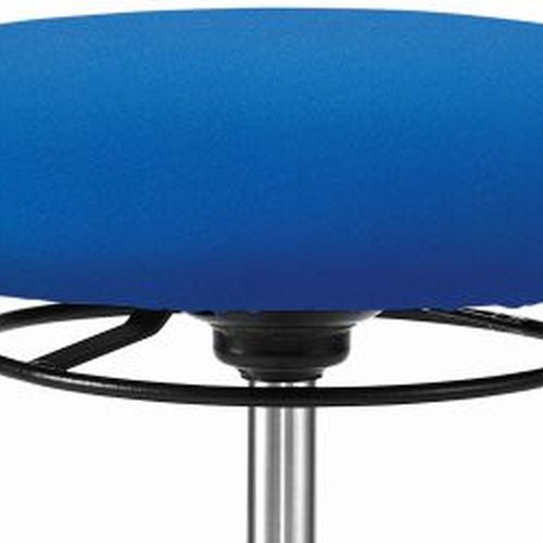 Funktionsdrehhocker | myXPERT | Mittelblau | Gestell Aluminium poliert