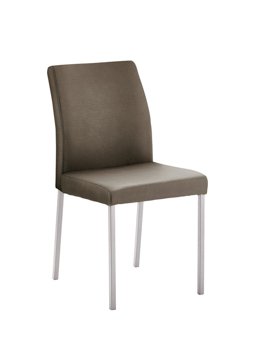 Naber | Barile 1K | Stuhl | Gestell Edelstahl | Bezug schlamm hell (28004)