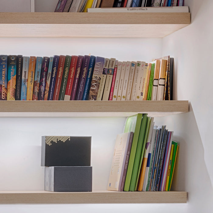 Emuca Satz Mirage Verdeckter Holzregalhalter-Satz, Stahl, Verzinkt