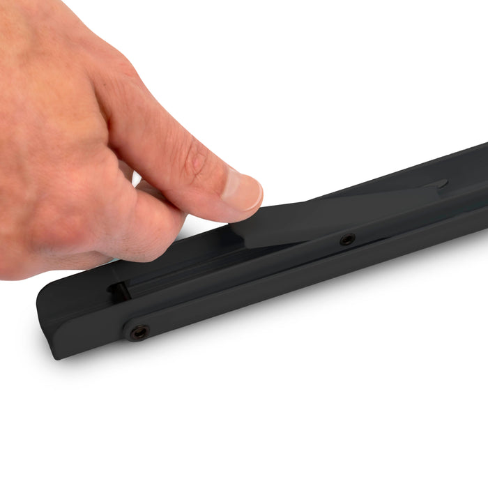 Emuca Satz Klappbarer Stützen, L 403mm, Stahl, Schwarz lackiert