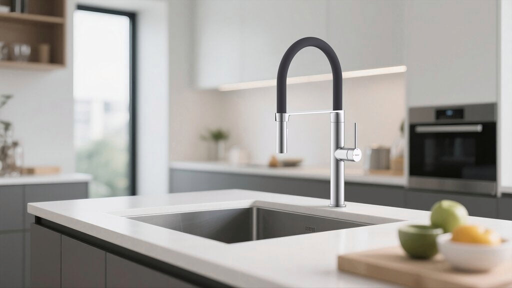 Naber Vireo 6, Spültischarmatur, edelstahlfarbig, Hochdruck