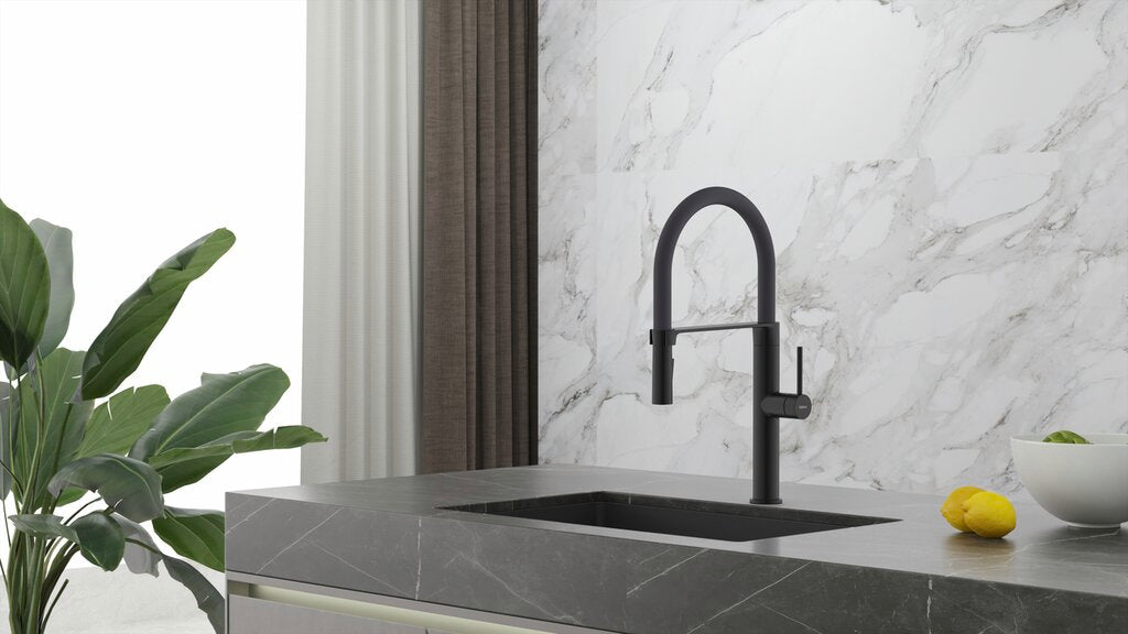 Naber Vireo 6, Spültischarmatur, schwarz matt, Hochdruck