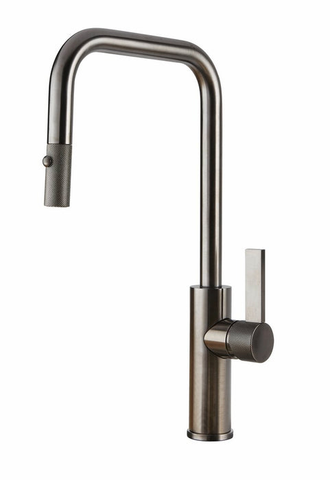 Naber Lunaris, Spültischarmatur, brushed black-nickel, Hochdruck
