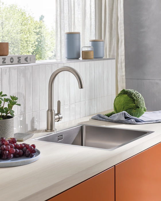 Naber | SERVIZIO Portare 3, Einhebelmischer, edelstahlfarbig, Hochdruck