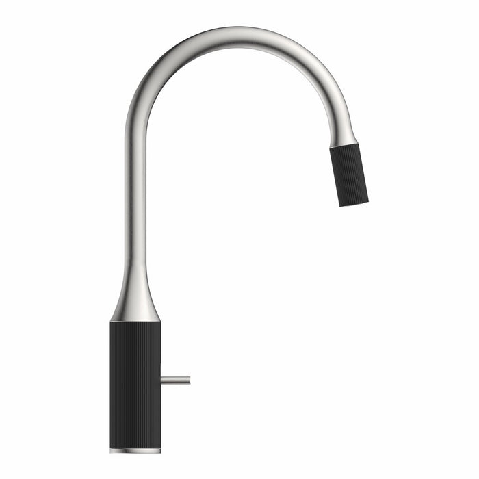 Naber Grace, Spültischarmatur, edelstahlfarbig-schwarz matt, Hochdruck