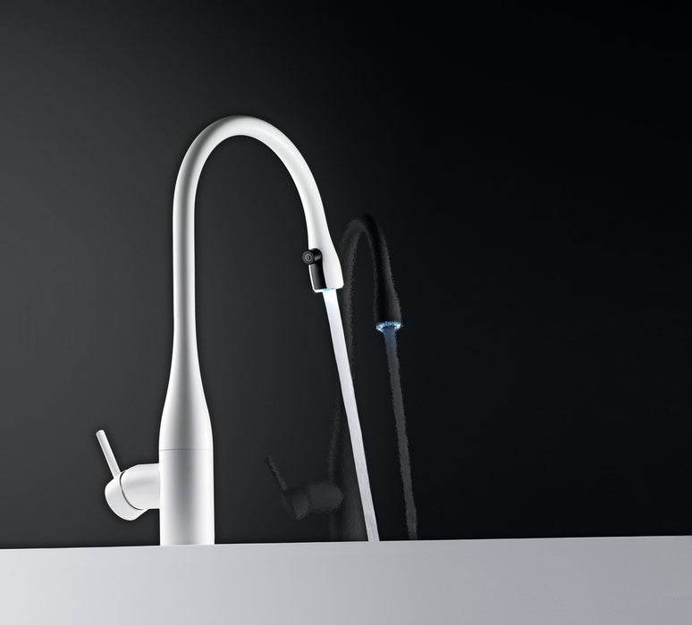 KWC | Eve 4 | Einhebelmischer | weiß matt | Hochdruck