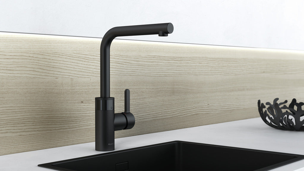 Kludi | E-GO-L Sensor | Einhebelmischer | schwarz matt | mit Netzstecker | Hochdruck