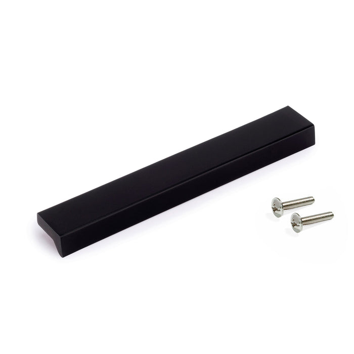 Emuca | Lot von 5 Möbelgriffe Bremer, L160mm, 128mm Achsenabstand, Aluminium, schwarz eloxiert