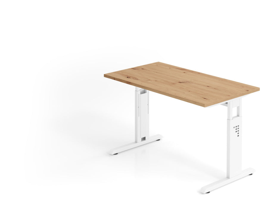 Hammerbacher | Schreibtisch C-Fuß 120x67cm Asteiche / Weiß