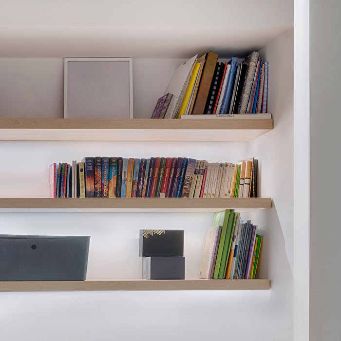 Emuca Satz Mirage Verdeckter Holzregalhalter-Satz, Stahl, Verzinkt