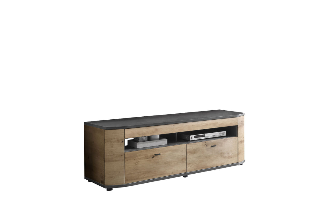 Hometrend | DERA 002 TV Lowboard | Dekor Artisan Eiche MDF TG / Artisan Eiche-Anthrazit