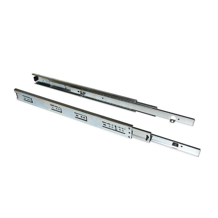 Satz kugelgelagerter Korpusschienen Schubladen Vollauszug Klammern, H 45mm, L 600mm, Stahl, verzinkt