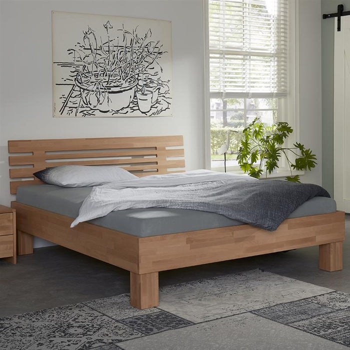 BED BOX 502 Basic Massivholzbett Echtholz Einzel- Doppelbett Bettgestell Buche