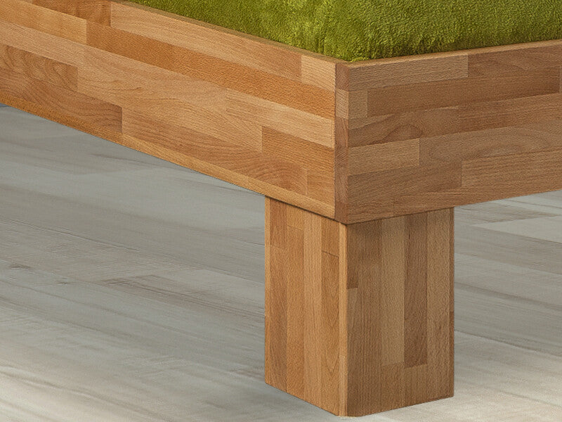 BED BOX 503 Basic Massivholzbett Echtholz Einzel- Doppelbett Bettgestell Buche