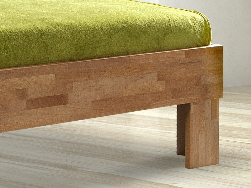 BED BOX 503 Basic Massivholzbett Echtholz Einzel- Doppelbett Bettgestell Buche