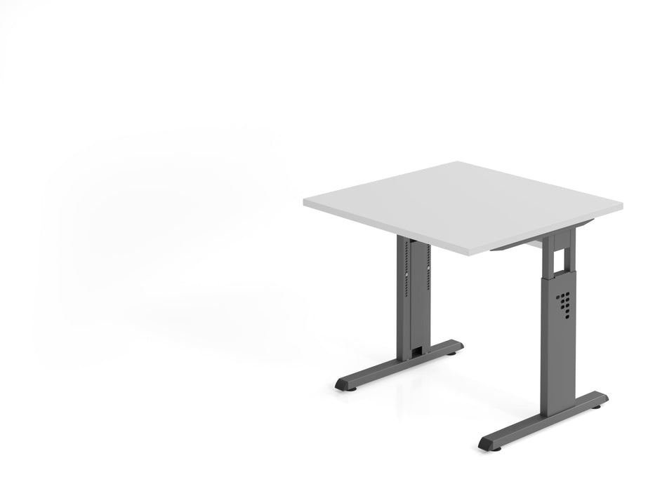 Hammerbacher | Schreibtisch C-Fuß 80x80cm Grau / Graphit