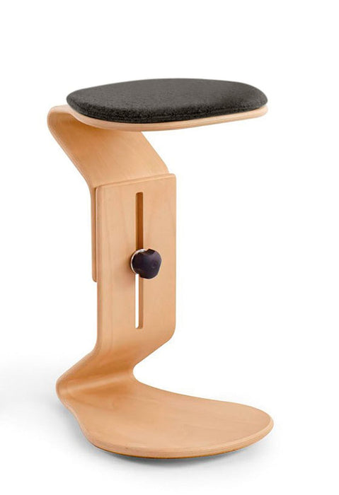 Hocker myERCOLINO ready mit flachem Kokos Sitzpolster | Gestell Buche